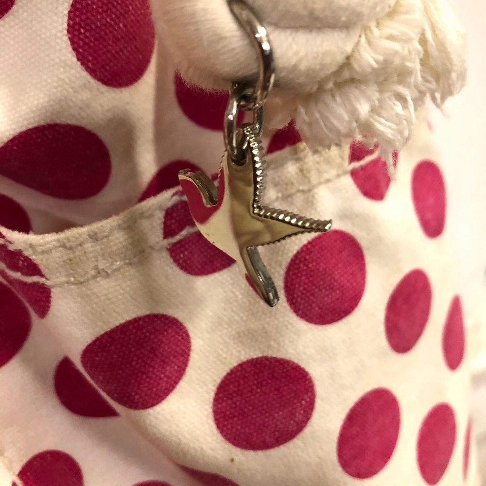 Aerie Red and Cream Polka Dot Shoulder Bag - Picture 3 of 9